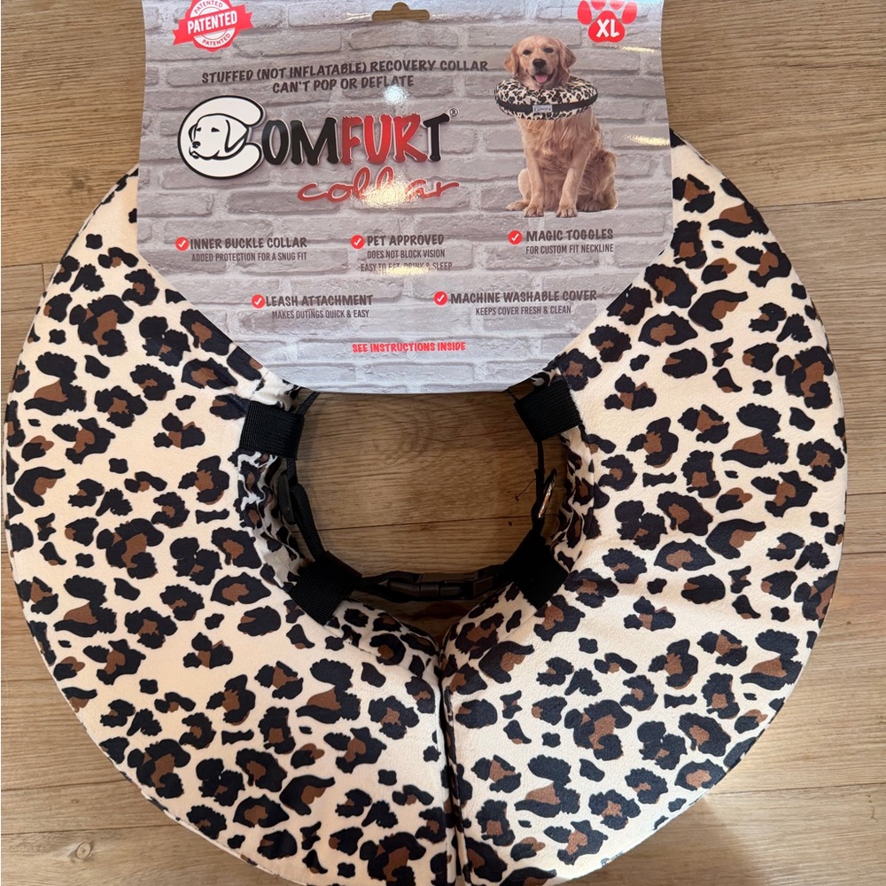 XL Leopard Recovery Collar for Dogs